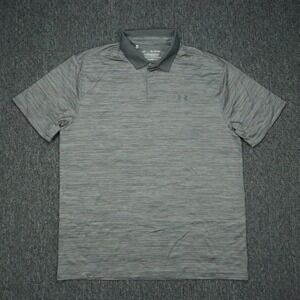 Under Armour Shirt‎ Mens Extra Large Gray UA Performance Polo Stretch XL